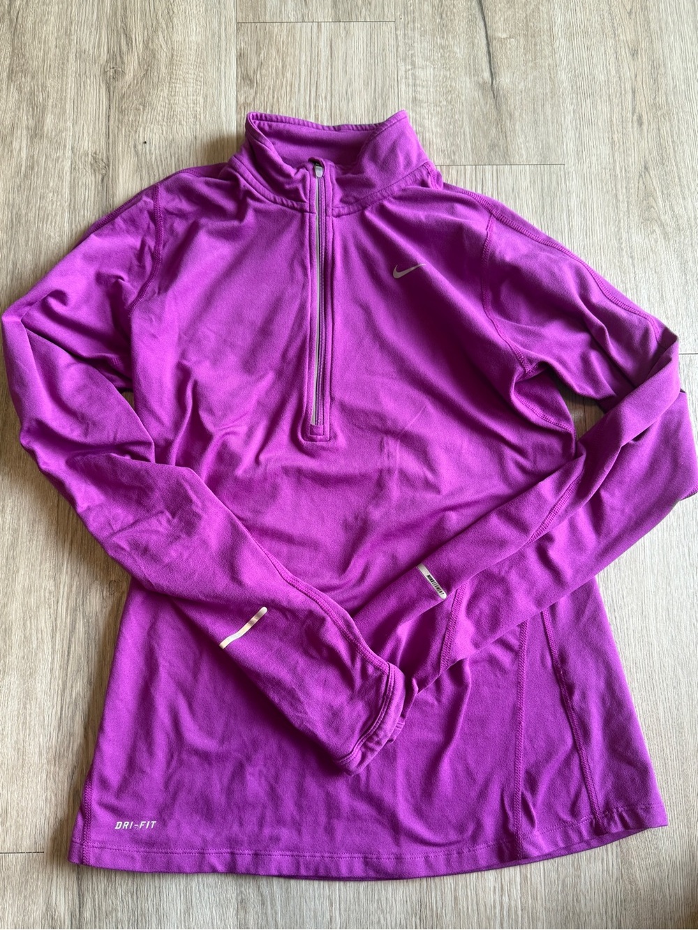 Nike Women's Magenta Quarter-Zip Dri-FIT Pullover